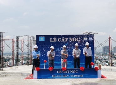 Chính Thức Cất Nóc, Hoàn Thành Toàn Bộ Phần Thô Dự Án Blue Sky Tower